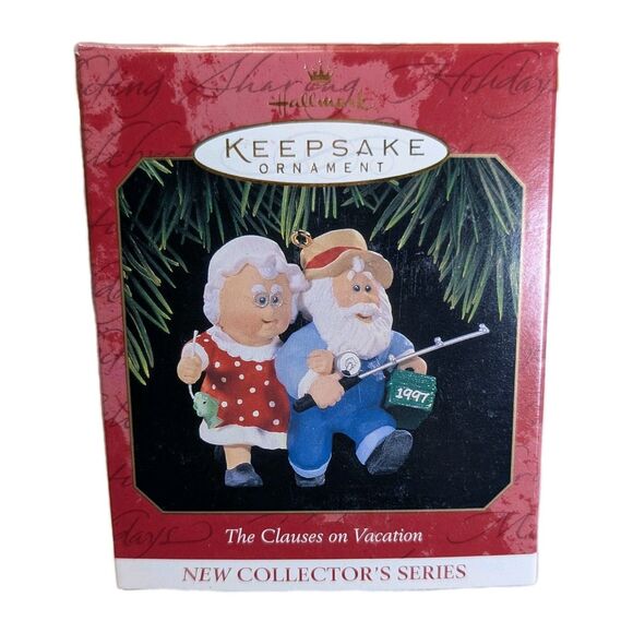Hallmark Other - 1997 Hallmark The Clauses on Vacation Going Fishing Santa Ornament NEW IN BOX